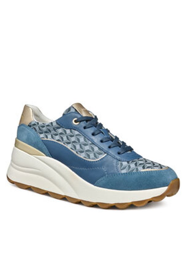 Geox Sneakersy D Spherica Ec13 D45WAA 085DS C4005 Niebieski. Kolor: niebieski. Materiał: materiał