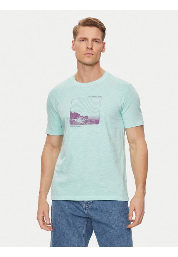 United Colors of Benetton - United Colors Of Benetton T-Shirt 3F98U1092 Zielony Regular Fit. Kolor: zielony. Materiał: bawełna