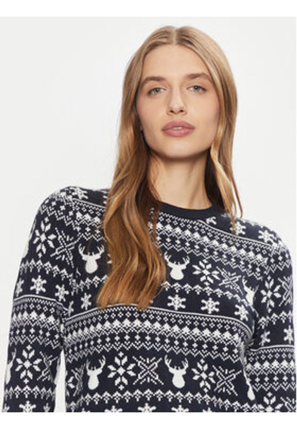 only - ONLY Sweter Xmas Winter 15327601 Granatowy Regular Fit. Kolor: niebieski. Materiał: syntetyk