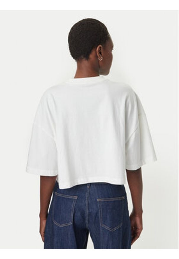 Calvin Klein Jeans T-Shirt LV047F813G Biały Boxy Fit. Kolor: biały. Materiał: bawełna