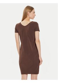 Tatuum Sukienka codzienna Koka 2 T2309.208B Brązowy Regular Fit. Okazja: na co dzień. Kolor: brązowy. Materiał: bawełna. Typ sukienki: proste. Styl: casual #4