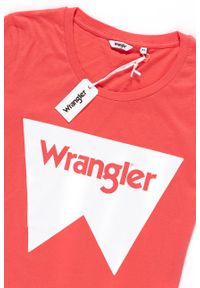 Wrangler - WRANGLER T SHIRT DAMSKI FESTIVAL TEE SPICED CORAL W7016EV6Y. Wzór: nadruk #7