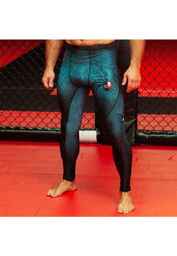 Legginsy sportowe męskie EXTREME HOBBY WIDOW. Kolor: czarny. Materiał: poliester, elastan