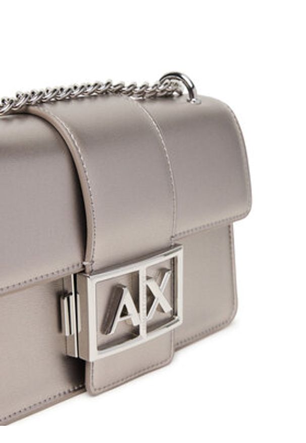 Armani Exchange Torebka XW000071 AF12039 U8097 Srebrny. Kolor: srebrny. Materiał: skórzane