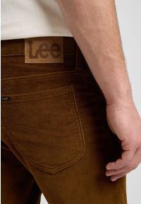 Lee - MESKIE SPODNIE SZTRUKSOWE LEE RIDER QUAIL BROWN 112370640. Materiał: sztruks #5