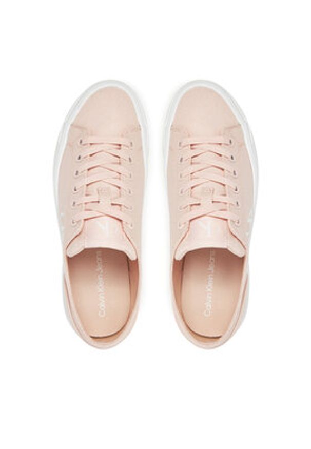 Calvin Klein Jeans Sneakersy Vulc Flatform Low Cv Mg YW0YW01763 Pomarańczowy. Kolor: pomarańczowy. Materiał: materiał