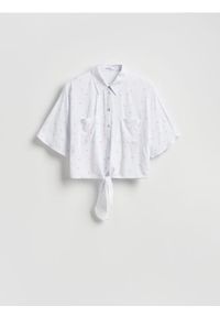 Reserved - Koszula z wiskozy z wiązaniem - wielobarwny. Materiał: wiskoza