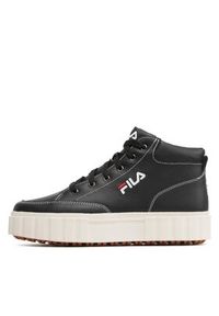 Fila Sneakersy Sandblast Mid Wmn FFW0187.80010 Czarny. Kolor: czarny. Materiał: skóra