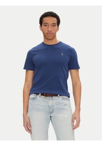 Polo Ralph Lauren T-Shirt 710740727092 Granatowy Custom Slim Fit. Typ kołnierza: polo. Kolor: niebieski. Materiał: bawełna #1