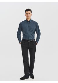 Pako Lorente - PAKO LORENTE - Czarna koszula męska wzór geometryczny. Kolor: czarny. Materiał: bawełna. Długość rękawa: długi rękaw. Długość: długie. Wzór: geometria. Sezon: jesień #3