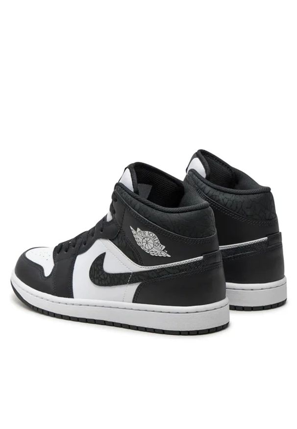 Nike Air Jordan 1 Mid SE Sneakersy męskie. Okazja: na co dzień. Kolor: czarny. Materiał: skóra, syntetyk, materiał, guma. Szerokość cholewki: normalna. Model: Nike Air Jordan
