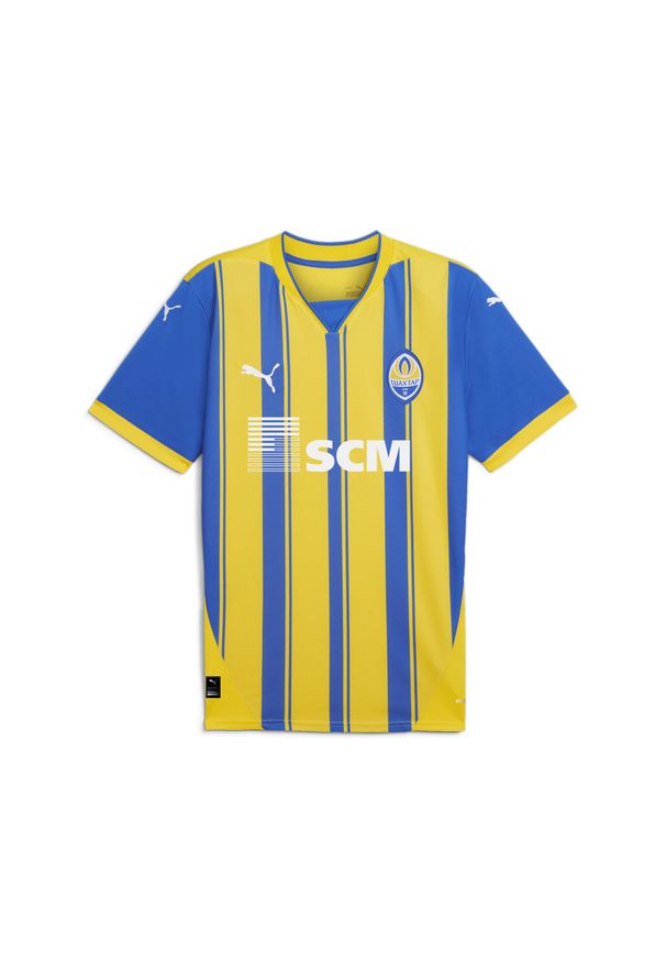 Puma - Męska koszulka FC Shakhtar Donetsk 24/25 PUMA Racing Blue Faster Yellow. Kolor: niebieski, wielokolorowy, żółty. Sport: piłka nożna