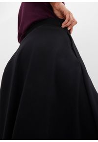 bonprix - Spódnica midi z materiału punto di roma. Kolor: czarny. Materiał: wiskoza, materiał #2