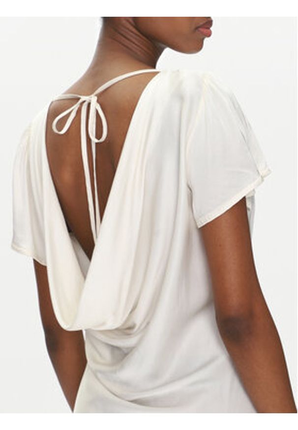 ViCOLO Sukienka wieczorowa TD0767 Écru Regular Fit. Materiał: wiskoza. Styl: wizytowy