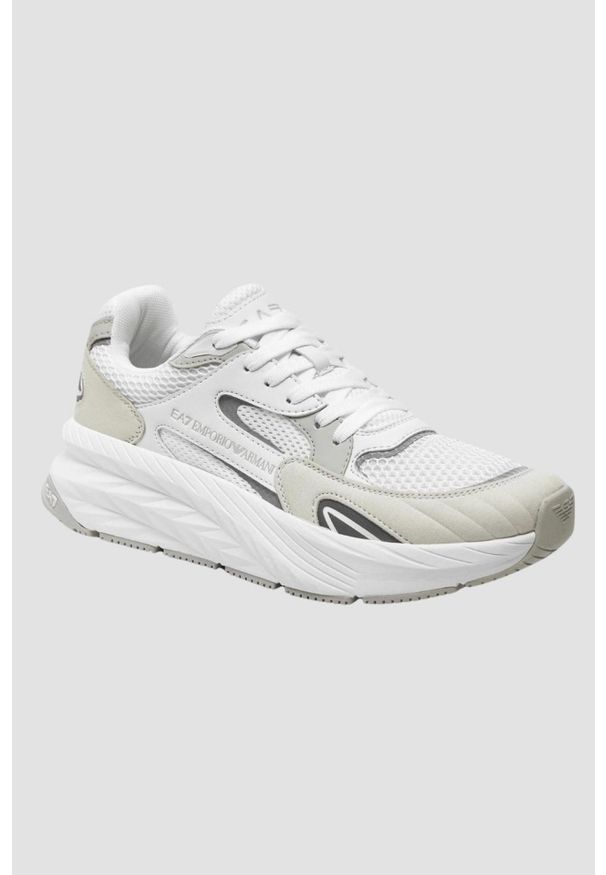 EA7 Emporio Armani - EA7 Białe sneakersy. Kolor: biały