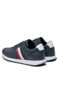 TOMMY HILFIGER - Tommy Hilfiger Sneakersy Runner Evo Lth Mix Ess FM0FM05121 Granatowy. Kolor: niebieski. Materiał: materiał #5