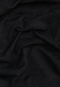 Renee - Czarna Koktajlowa Sukienka Bez Rękawów z Dodatkiem Wiskozy i Dekoltem Woda Cahrieth. Typ kołnierza: dekolt woda. Kolor: czarny. Materiał: wiskoza. Długość rękawa: bez rękawów. Wzór: kropki. Styl: wizytowy. Długość: mini #3