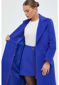 MAX&Co. płaszcz wełniany kolor niebieski przejściowy niezapinany. Okazja: na co dzień. Kolor: niebieski. Materiał: wełna. Styl: casual, klasyczny #2