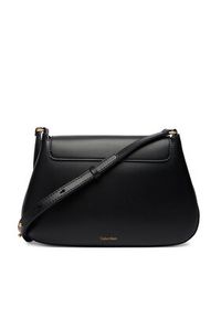 Calvin Klein Torebka Hardware Flap Medium Crossbody LV04F3401G Czarny. Kolor: czarny. Materiał: skórzane #4