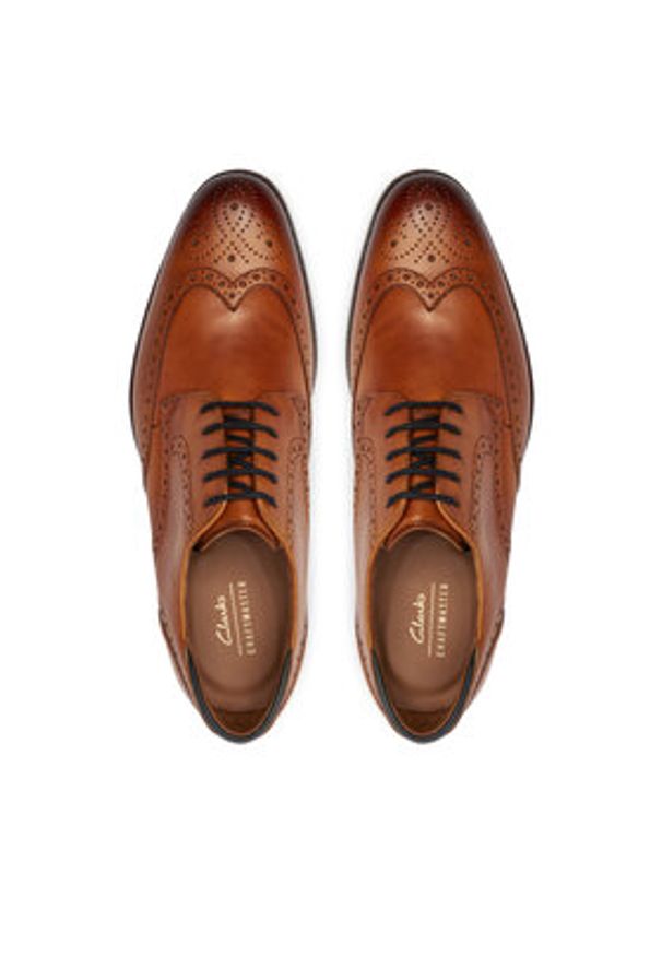 Clarks Półbuty Craftarlolimit 26171453 Brązowy. Kolor: brązowy. Materiał: skóra