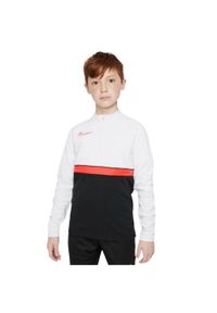 Nike - Top Dziecięcy/dziecięcy Academy 21 DriFIT Quarter Zip Drill Top. Kolor: biały