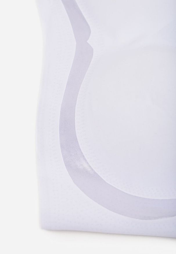 Renee - Biały Biustonosz Ozdobiona Przezroczystymi Wstawkami z Usztywnieniem Seanael. Kolor: biały. Materiał: dresówka. Rodzaj stanika: przezroczysty. Wzór: aplikacja