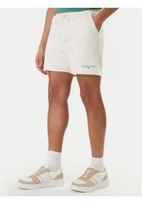 Tommy Jeans Szorty sportowe Contrast Linear DM0DM22697 Biały Regular Fit. Kolor: biały. Materiał: bawełna. Styl: sportowy #1