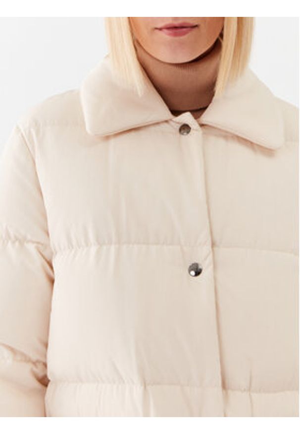 Peserico Easy Płaszcz zimowy M24434 Écru Regular Fit. Materiał: syntetyk. Sezon: zima