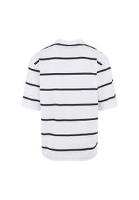 Urban Classics - Męska Koszulka Stripe Oversized T-shirt. Kolor: biały, wielokolorowy, niebieski