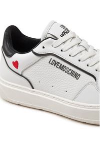 Love Moschino - LOVE MOSCHINO Sneakersy JA15144G1LJC110A Biały. Kolor: biały. Materiał: skóra #6