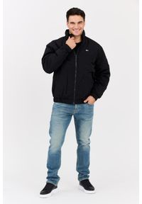 Tommy Jeans - TOMMY JEANS Czarna męska kurtka przejściowa z drobnym logo, Rozmiar L. Kolor: czarny. Materiał: poliamid. Wzór: bez wzorów #5