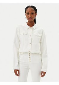 MET Kurtka jeansowa M10 175GC Biały Regular Fit. Kolor: biały. Materiał: bawełna