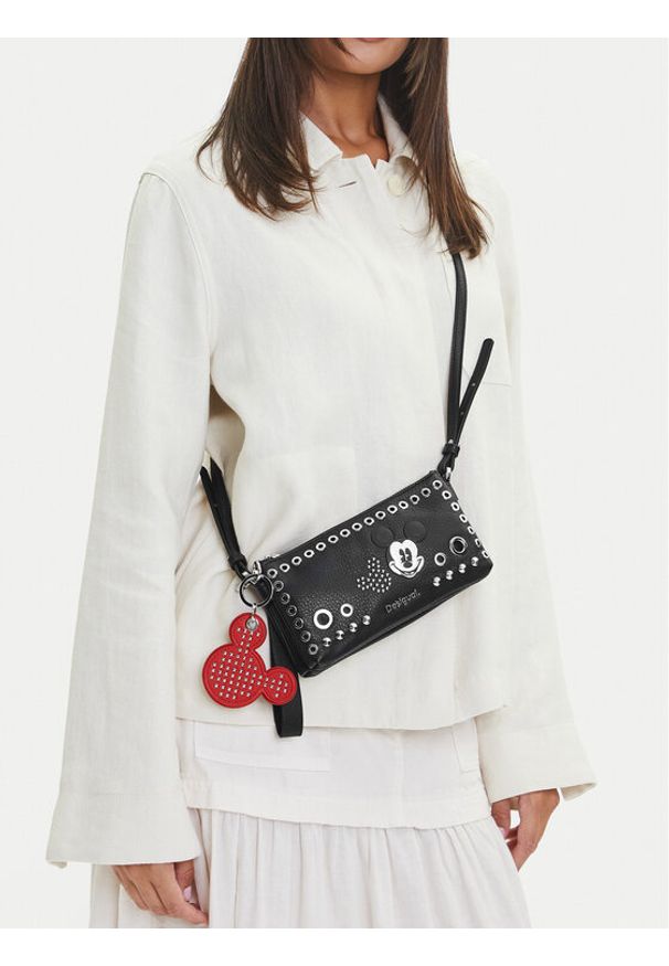 Desigual Torebka 25SAYP08 Czarny. Kolor: czarny. Materiał: skórzane