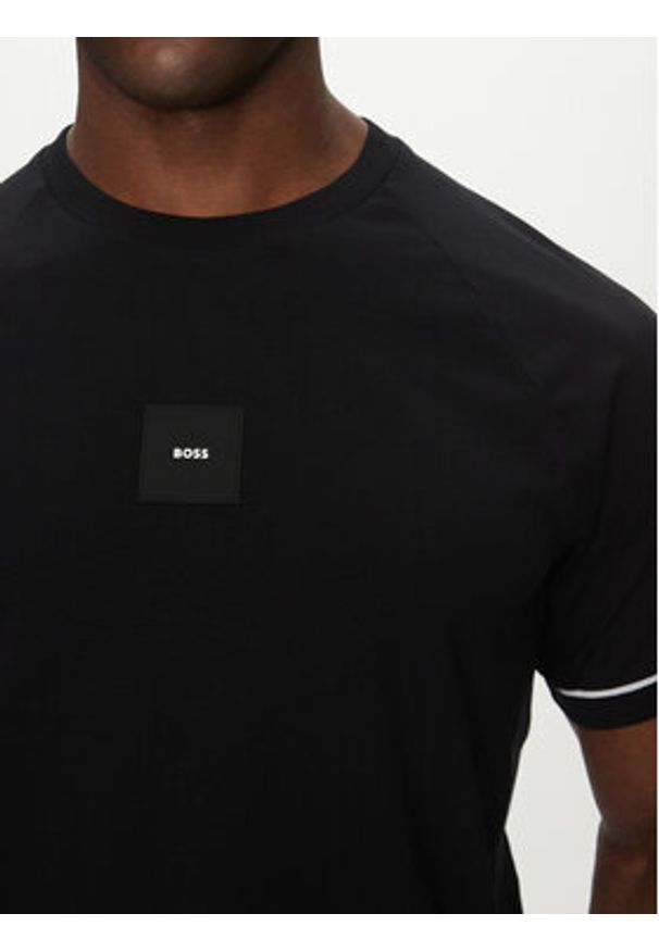 BOSS T-Shirt 50537846 Czarny Regular Fit. Kolor: czarny. Materiał: bawełna