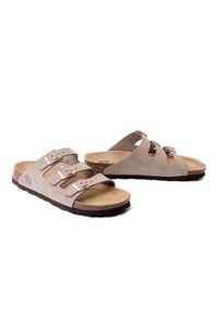 Dr. Brinkmann - DR. BRINKMANN 701004-08 taupe, klapki damskie. Kolor: beżowy. Materiał: skóra #1