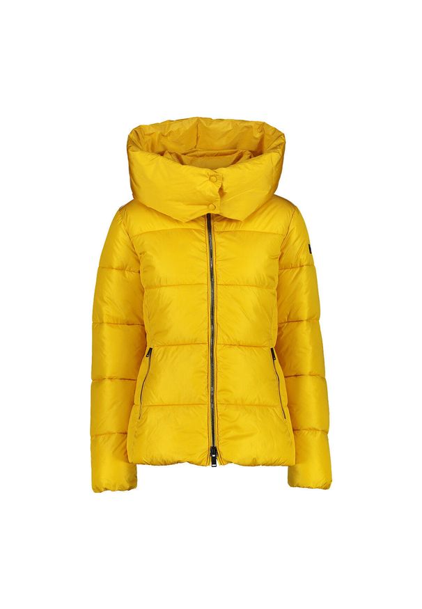 Kurtka puchowa z kapturem na zamek błyskawiczny damska CMP. Typ kołnierza: kaptur. Kolor: żółty. Materiał: puch