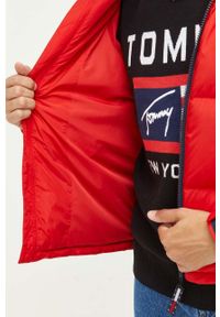 Tommy Jeans kurtka puchowa męska kolor czerwony zimowa. Kolor: czerwony. Materiał: puch. Sezon: zima #4