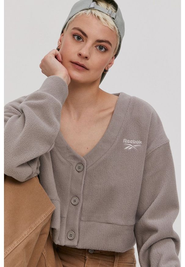 Reebok Classic - Bluza. Kolor: szary. Materiał: tkanina. Wzór: gładki