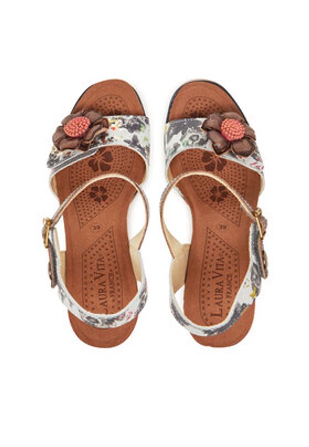 Laura Vita Sandały Decbyo 22 Szary. Kolor: szary. Materiał: skóra