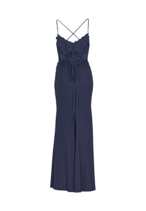 Hey Kyla Sukienka wieczorowa 5AI058HK Granatowy Regular Fit. Kolor: niebieski. Materiał: syntetyk. Styl: wizytowy