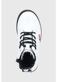 Levi's® - Levi's Workery dziecięce kolor biały. Okazja: na spotkanie biznesowe. Nosek buta: okrągły. Kolor: biały. Materiał: guma. Styl: biznesowy #2
