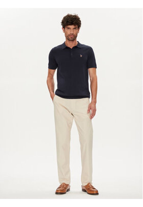 U.S. Polo Assn. Chinosy MUP3610 Beżowy Slim Fit. Kolor: beżowy. Materiał: bawełna