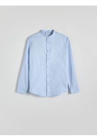 Reserved - Koszula slim fit ze stójką - jasnoniebieski. Typ kołnierza: kołnierzyk stójkowy. Kolor: niebieski. Materiał: bawełna, tkanina
