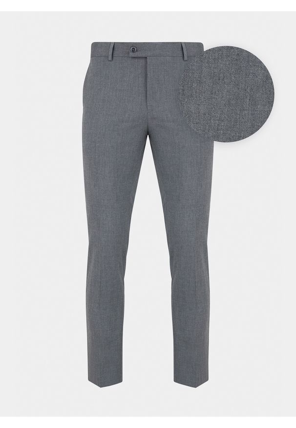 Pako Lorente - PAKO LORENTE – Szare spodnie garniturowe P22SF-6G-007-S-S. Okazja: na ślub cywilny, na wesele. Kolor: szary. Materiał: poliester, wiskoza, elastan. Wzór: gładki. Styl: elegancki