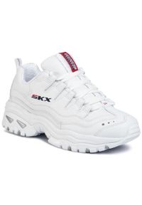 skechers - Buty na co dzień damskie SKECHERS ENERGY TIMELLESS skóra. Okazja: na co dzień. Kolor: biały. Materiał: skóra. Model: Skechers Sport. Sport: turystyka piesza