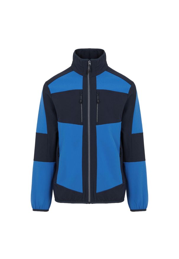 Regatta - Kurtka Softshellowa Unisex Dla Dorosłych 2 Warstwy. Kolor: niebieski, wielokolorowy, czarny. Sport: turystyka piesza