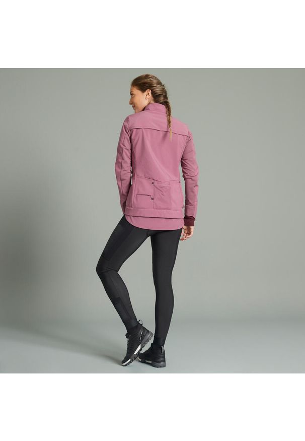 ROCKRIDER - Spodnie rowerowe MTB damskie Rockrider zimowe. Kolor: czarny. Materiał: poliamid, materiał, elastan. Długość: długie. Sezon: zima. Sport: kolarstwo