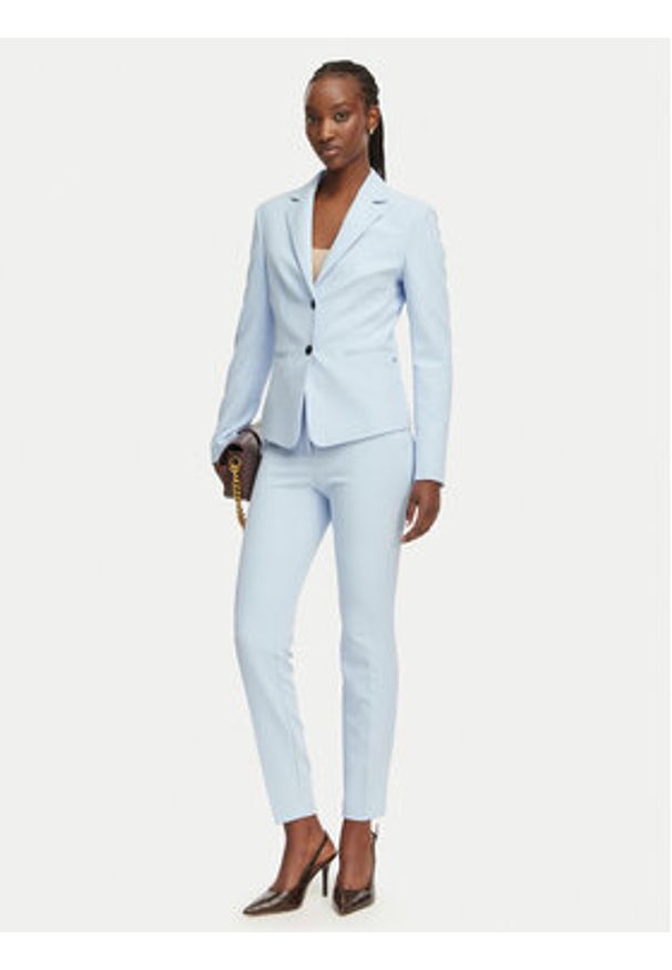 Hugo - HUGO Spodnie materiałowe Hagonia-1 50539991 Niebieski Slim Fit. Kolor: niebieski. Materiał: syntetyk