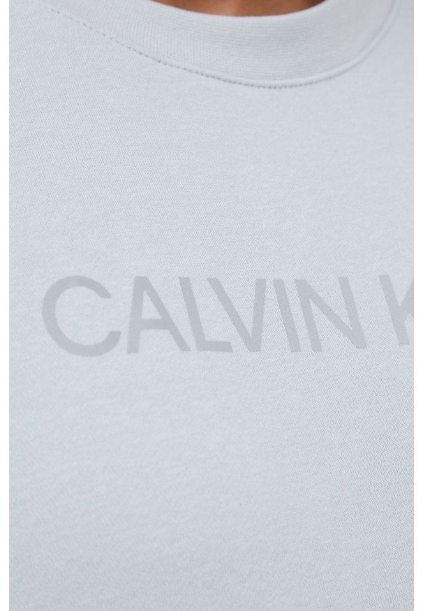 Calvin Klein Performance bluza dresowa męska kolor szary z nadrukiem. Kolor: szary. Materiał: dresówka. Wzór: nadruk