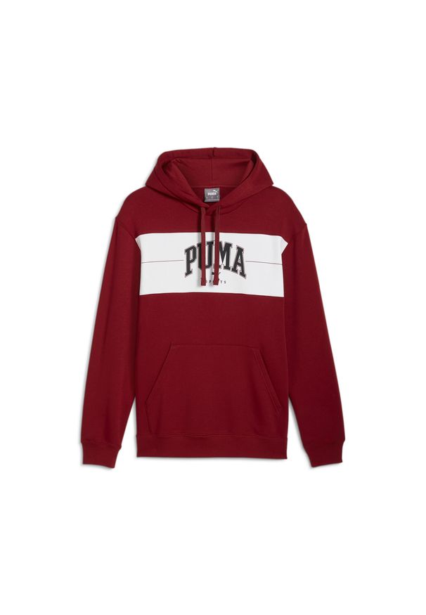 Puma - Bluza męska z kapturem PUMA SQUAD PUMA Intense Red. Typ kołnierza: kaptur. Kolor: czerwony. Materiał: dzianina. Sport: joga i pilates